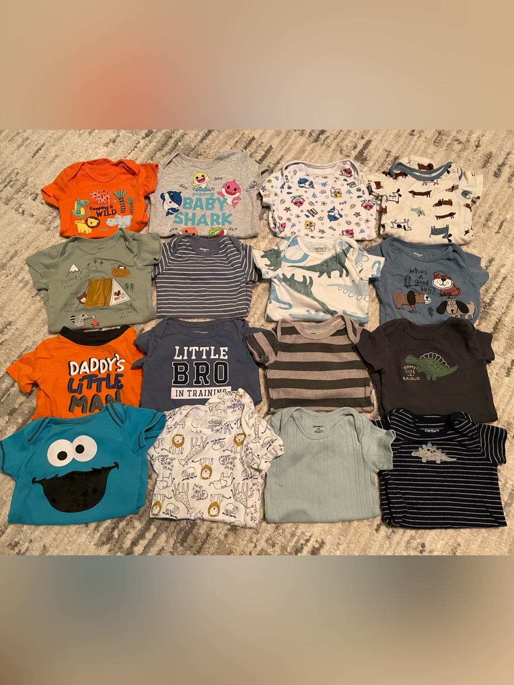Baby size 3-6m short sleeve onesies